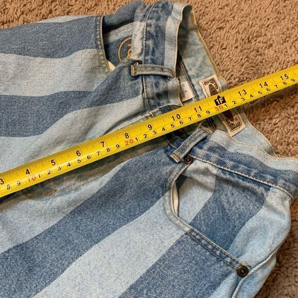 Vintage Paris Sports Slim Straight Jeans 23” Stripe High Rise Tapered - Picture 9 of 10